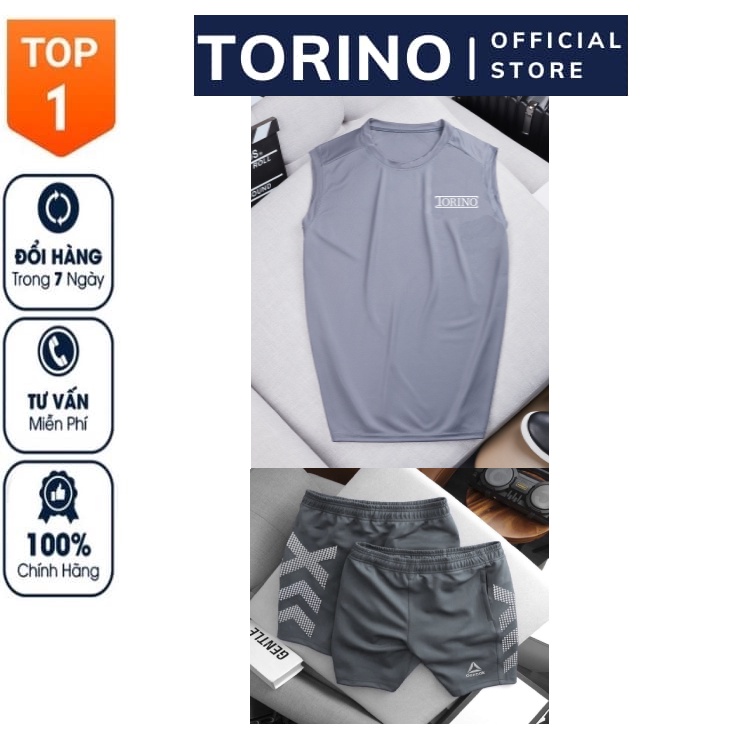 [𝐂𝐎𝐌𝐁𝐎 𝐓𝐎𝐑𝐈𝐍𝐎] Bộ Quần Áo thể thao nam, tập gym, chơi thể thao, logo nổi cao cấp chất vải Thun Thái co giãn