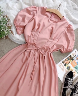 Đầm voan lụa mãi chít eo mềm mịn