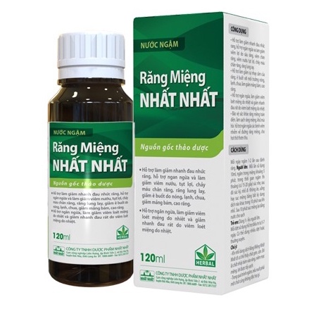 ￼Nước ngậm Răng miệng Nhất Nhất (Chai 120ml) [súc miệng nhất nhất]