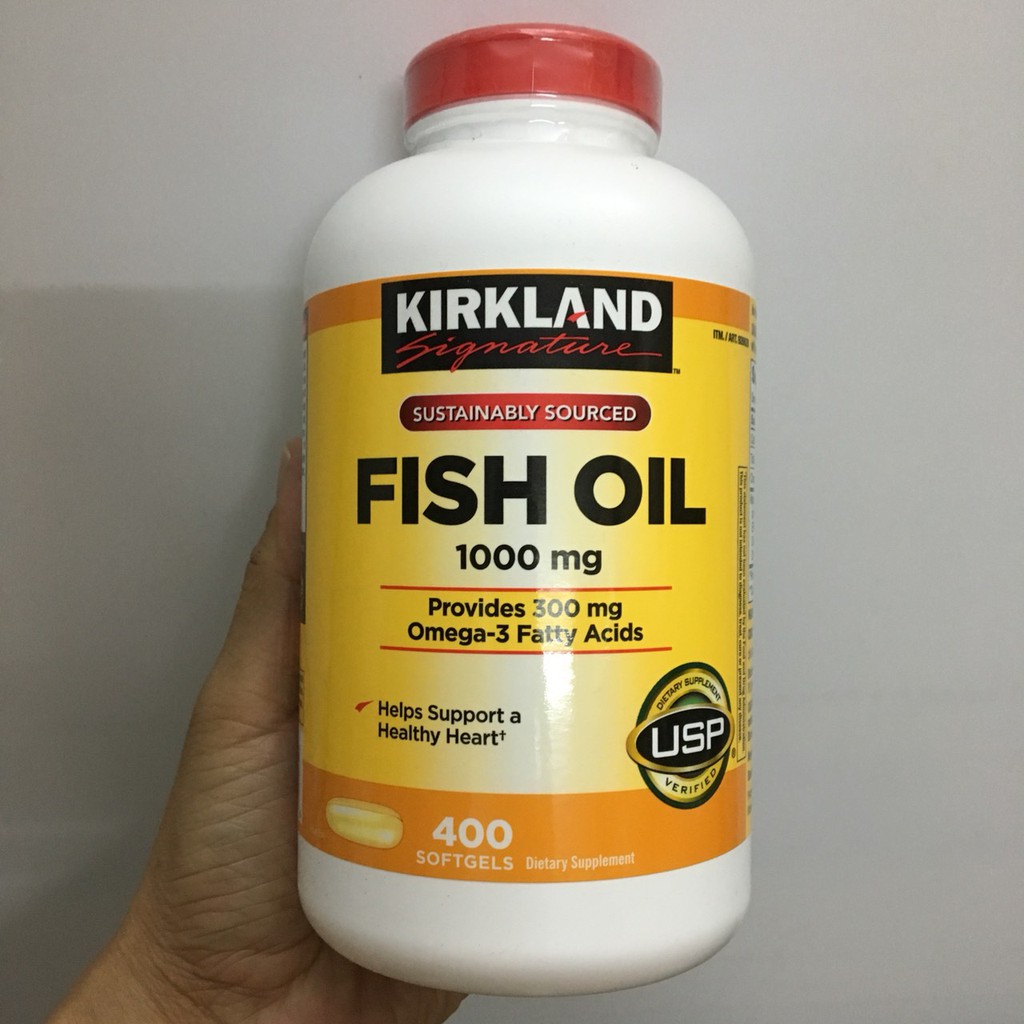 Viên Uống Dầu Cá Kirkland Fish Oil 400 Viên