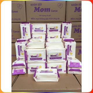 Combo 7 gói khăn ướt - Khăn ướt không mùi Mom love