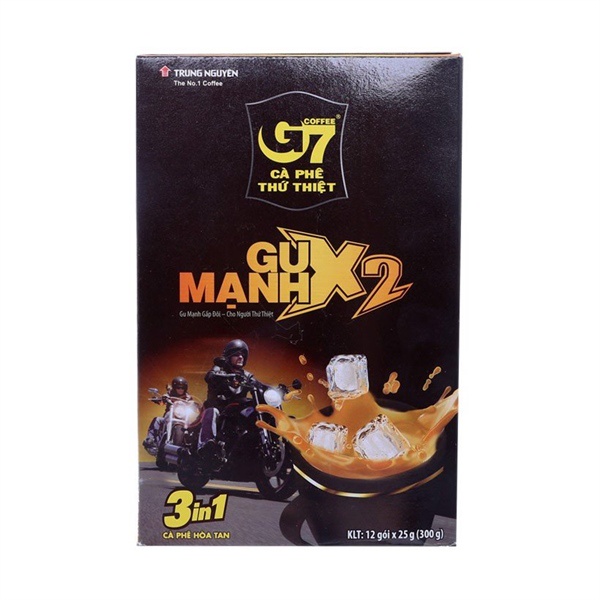 Cà phê hoà tan G7 GU mạnh x2 12 gói