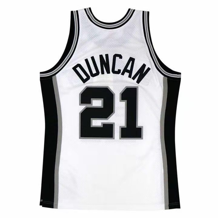 Áo Bóng Đá Mitchell & Ness San Antonio Spurs Tim Duncan 21 98-99 Chất Lượng Cao