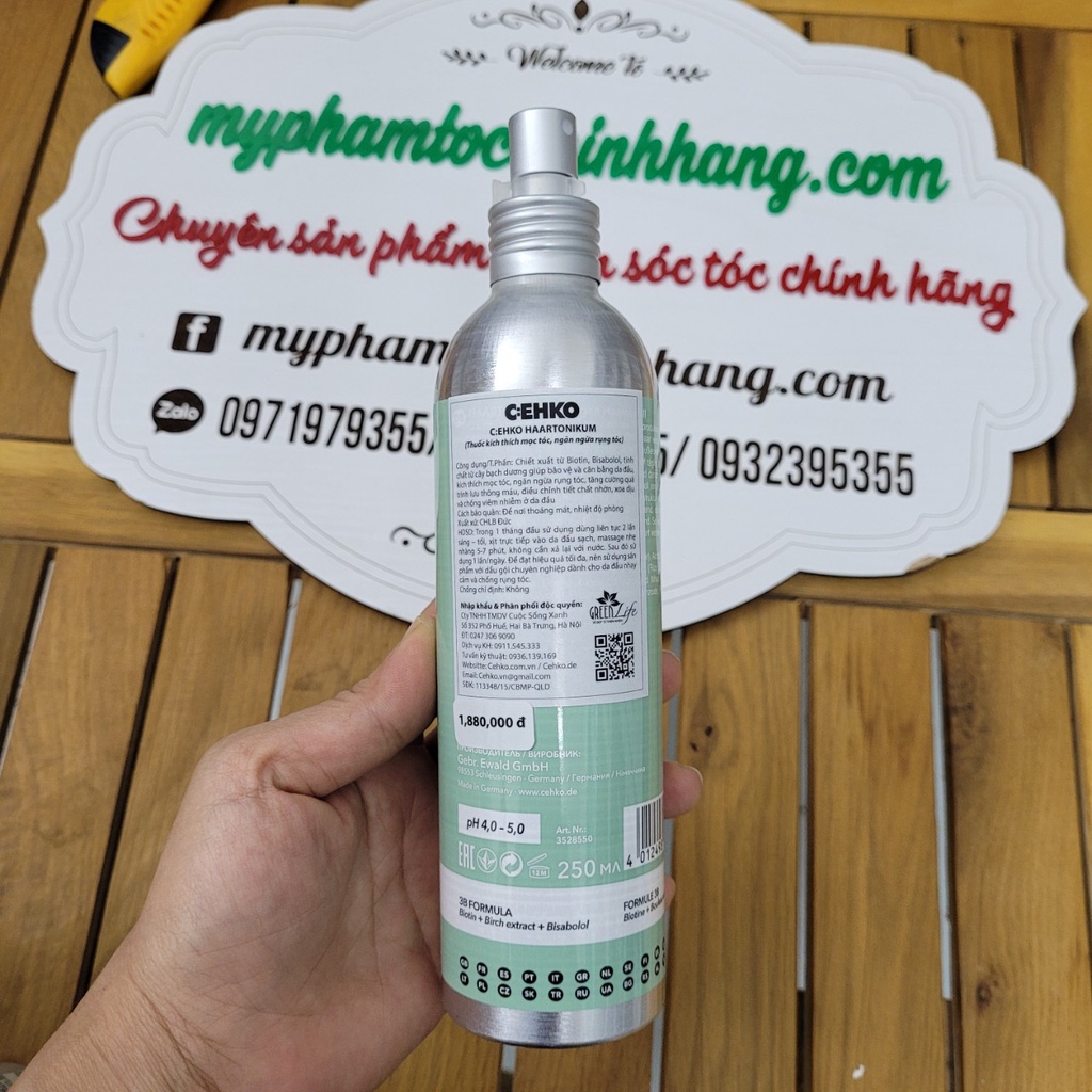 THUỐC MỌC TÓC DẠNG XỊT CEHKO HAARTONIKUM 75ml - 250ML