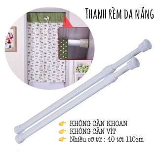 Thanh treo rèm đa năng không cần đóng đinh, khoan và có thể kéo dài
