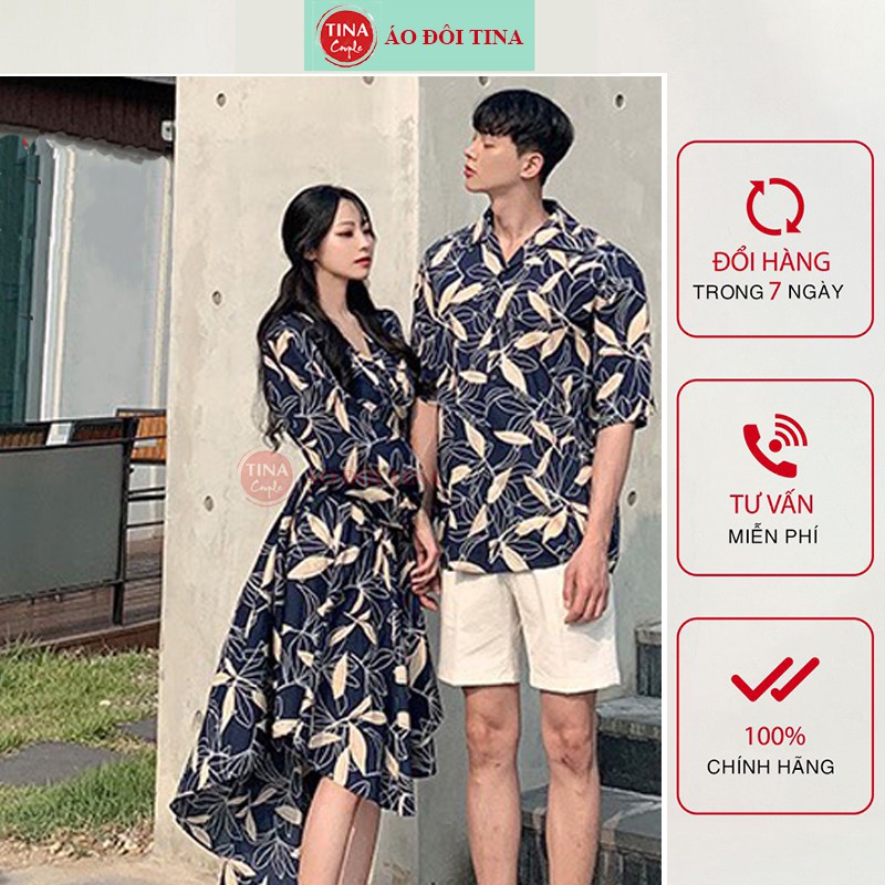 SET ĐỒ ĐÔI NAM NỮ ĐẸP COUPLE TINA SET ĐỒ CẶP NAM NỮ ĐẸP HỌA TIẾT ĐI BIỂN THEO PHONG CÁCH HÀN QUỐC SIÊU XINH