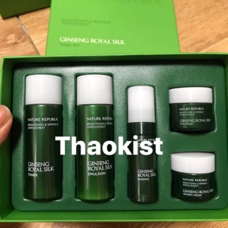 Sét mini nhân sâm vàng hoàng gia nature republic ginseng royal silk