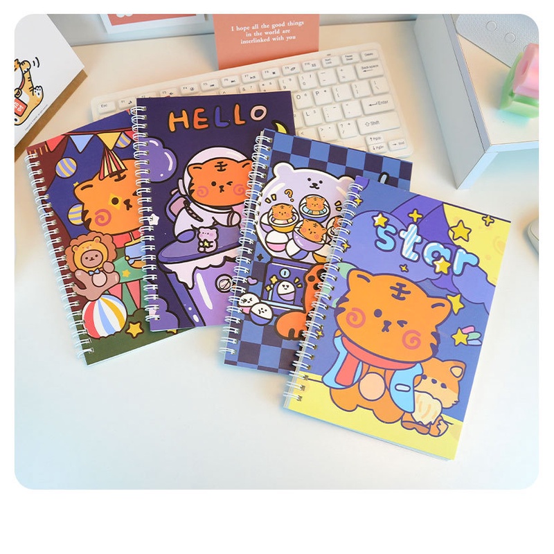 Sổ Ghi Chép Gáy Lò Xo Cute A5 Kuromi Đáng Yêu, Giấy Kẻ Ngang