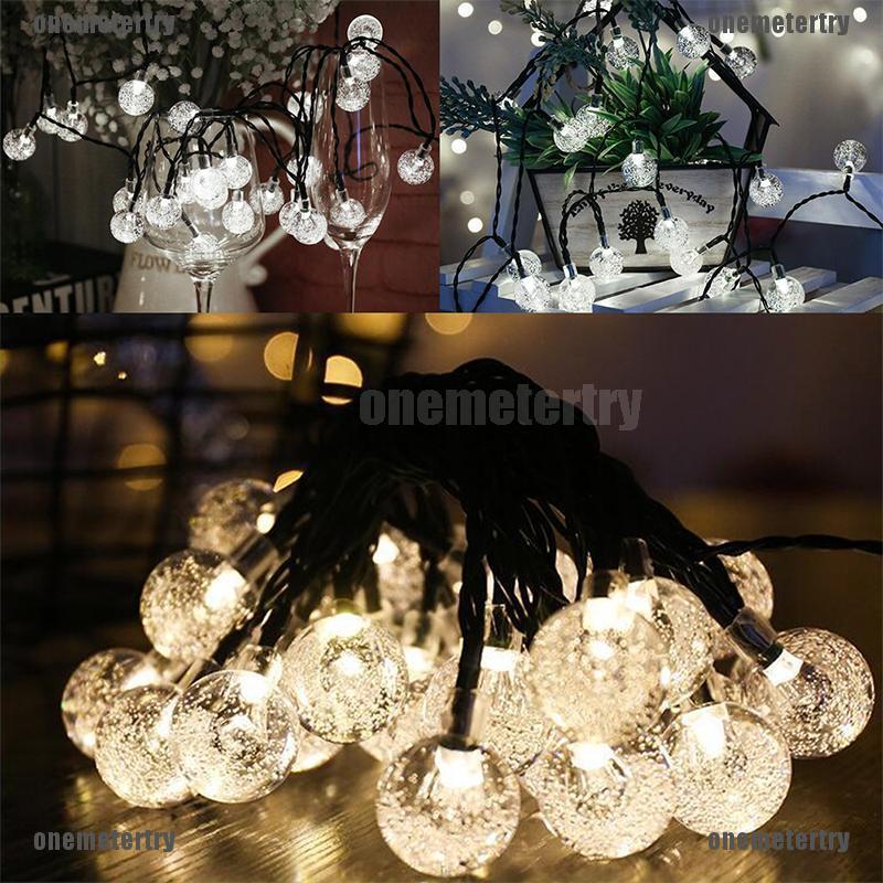 Dây Đèn Led 20 / 50 Bóng Tròn Sử Dụng Năng Lượng Mặt Trời