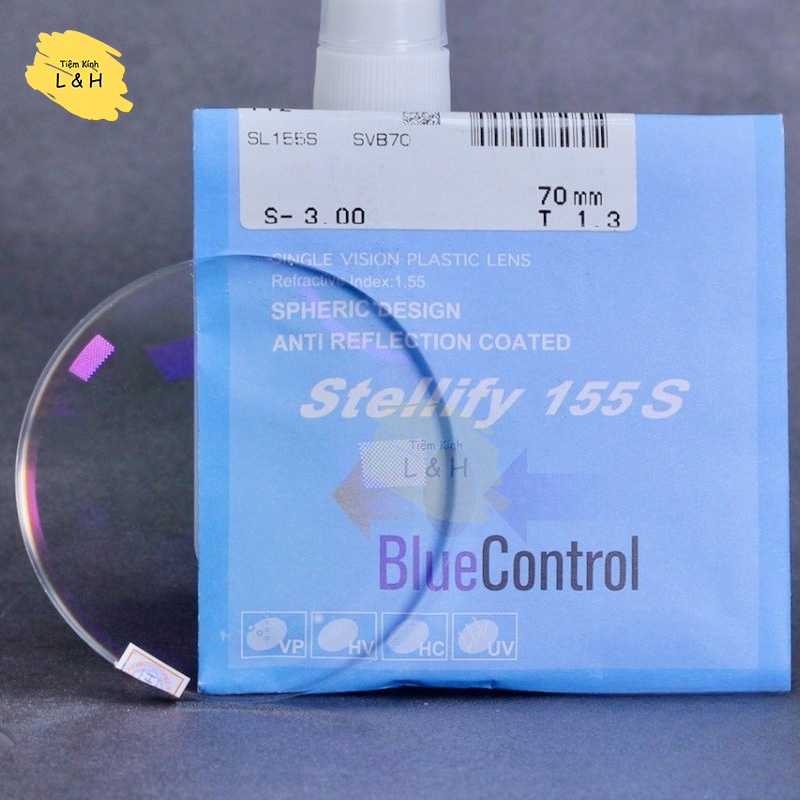 Tròng Kính Lọc Ánh Sáng Xanh Thông Minh Blue Control HOYA Stellify - Lắp Cận, Loạn, Lắp Giả Cận 0 Độ