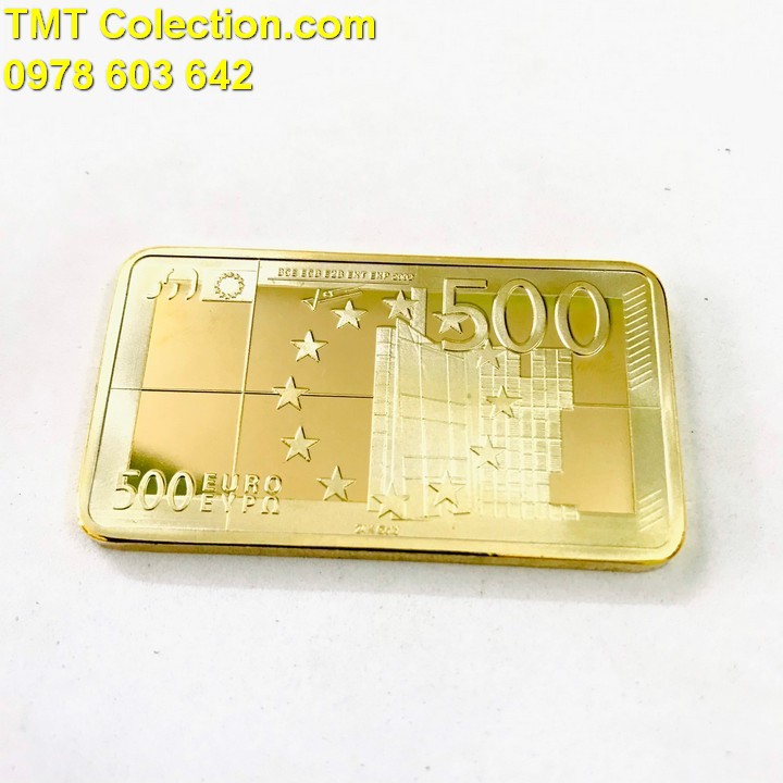 Medal Hình 500 Euro, Trưng bày trên bàn sách, bàn làm việc, cửa sổ-TMT Collection - SP005273