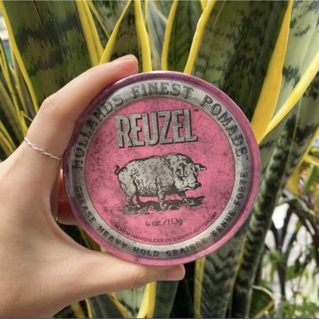 Hàng Chính Hãng - Reuzel Pink Heavy Grease 113g-35g - Sáp Giữ Nếp Cứng Độ Bóng Vừa