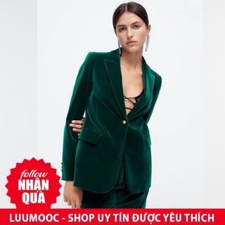 Zara morocco full tag - áo vest zara nhung xanh v1nxg78n8 new