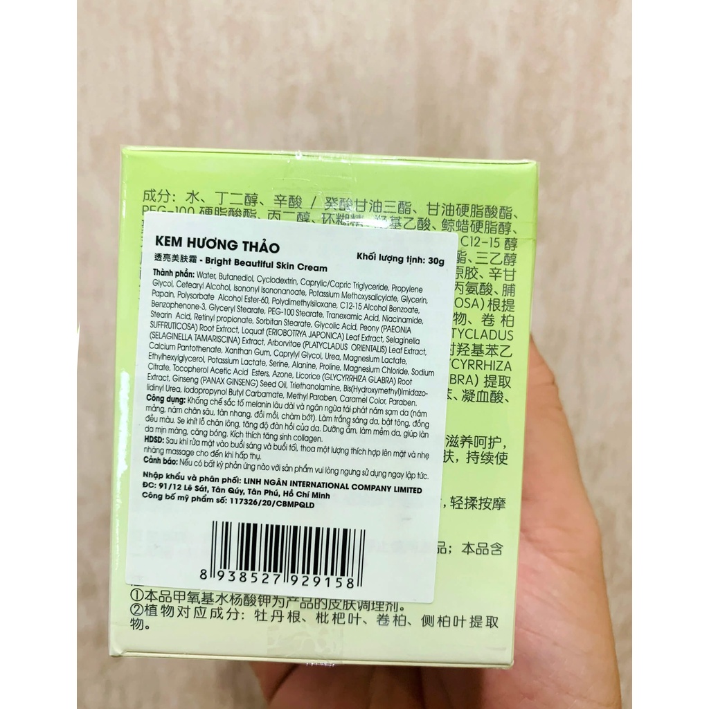 Kem Hương Thảo - Kem Tái Tạo Tầng Sâu