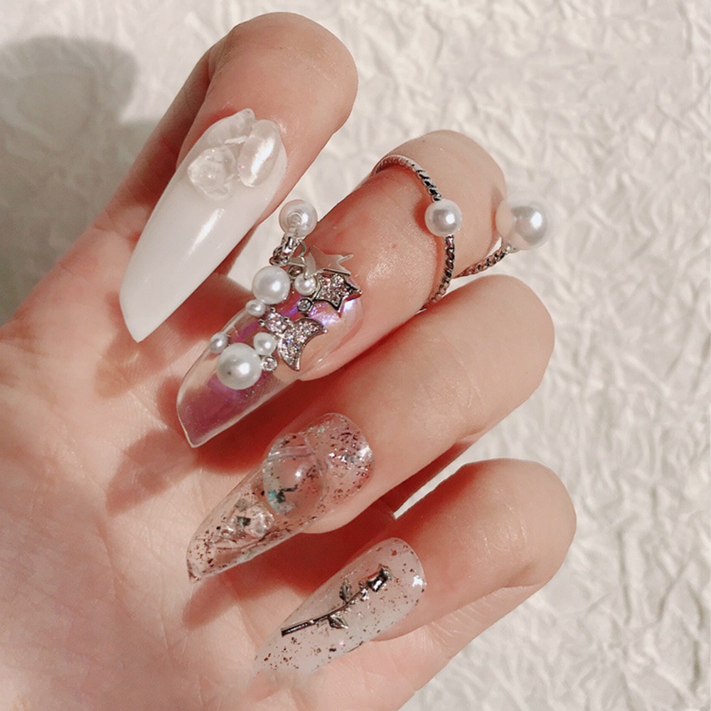 [Hàng mới về] Phụ Kiện Trang Trí Móng Tay Nghệ Thuật Hình Bướm Ánh Kim Loại 3D Sáng Bóng Thời Trang Sang Trọng