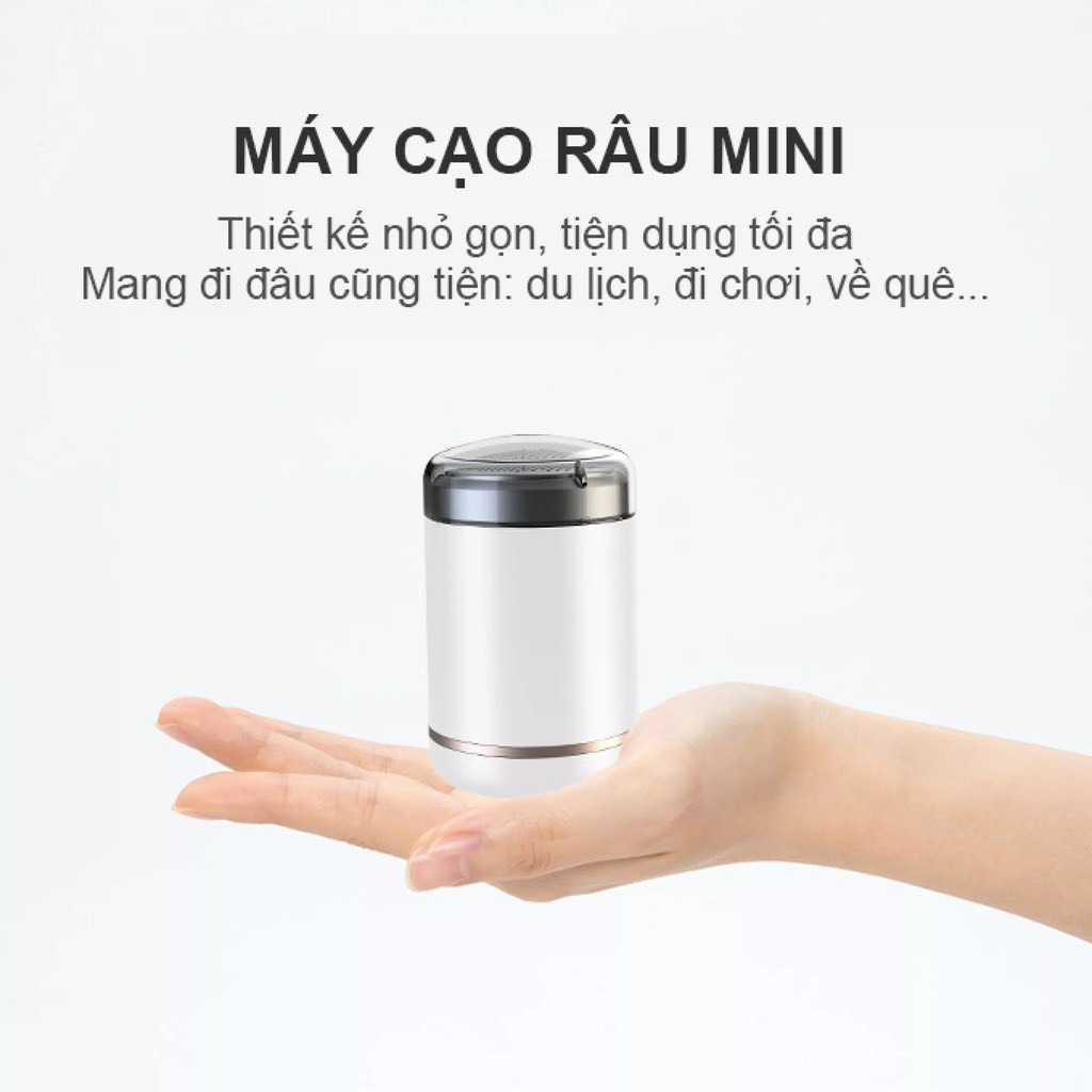 Máy Cạo Râu Nam Mini Bỏ Túi SH-588 Cao Cấp, Dao Cạo Râu Điện 3 Lưỡi Siêu Nhỏ Gọn Công Nghệ Nhật Bản, Công Suất Lớn, Khôn