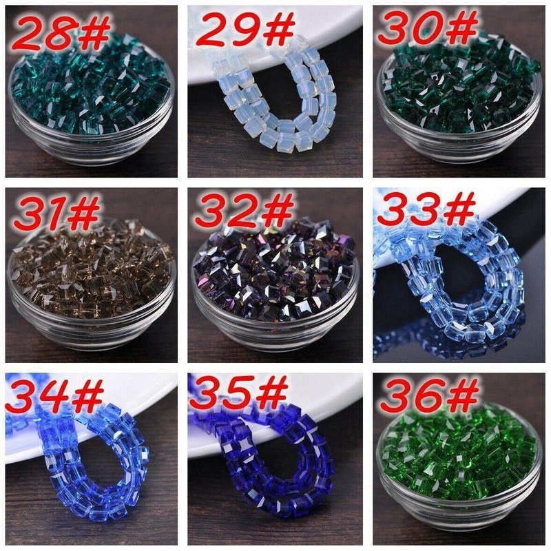 Set 100 Hạt Pha Lê Thủy Tinh 3mm 4mm Làm Trang Sức diy