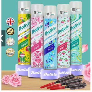 [10 MÙI HƯƠNG] Dầu Gội Khô Batiste Dry Shampoo 200ml Hết Ngứa, Hết Bết Dính Tóc Bồng Bềnh Tức Thì