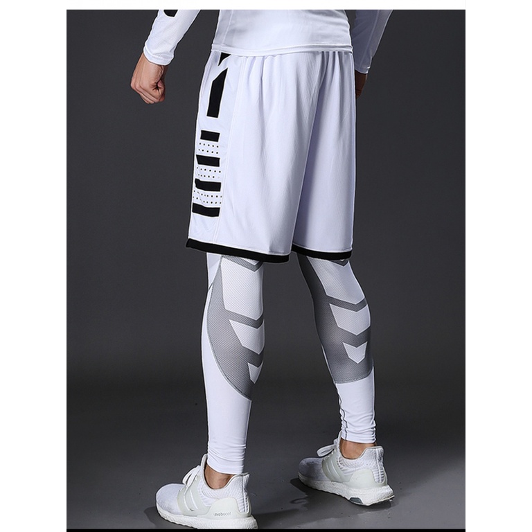 Quần Legging Nén Co Giãn Tốt Phong Cách Thể Thao Năng Động Cho Nam