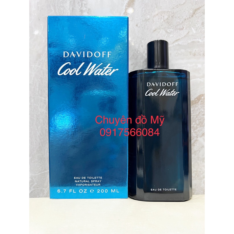 Nước hoa nam cao cấp Davidoff Cool Water EDT for men 200ml của Mỹ