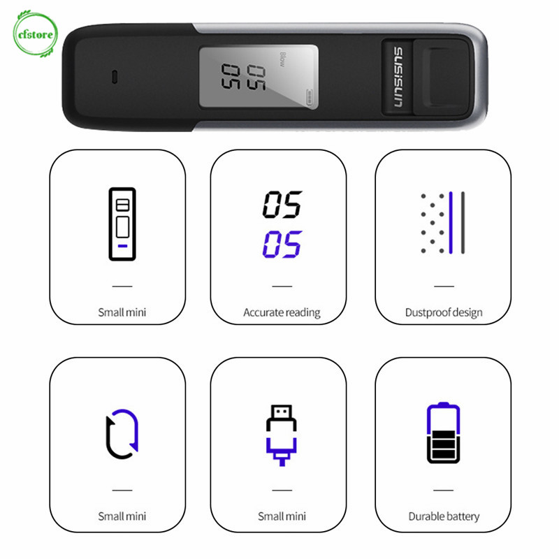 (Hàng Mới Về) Máy Đo Nồng Độ Cồn Có Màn Hình Hiển Thị Kỹ Thuật Số Usb Chất Lượng Cao