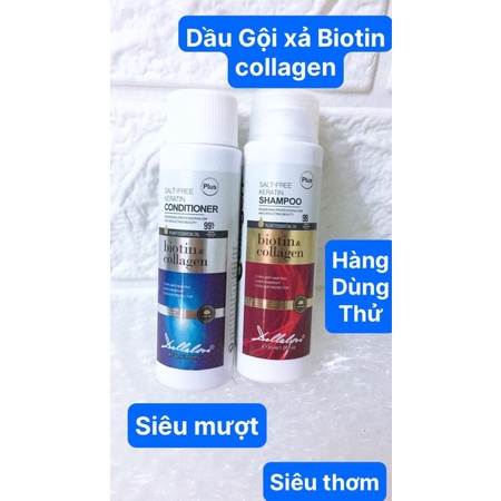 [Hàng Dùng Thử] Dầu Gội Xả Biotin collagen siêu mềm mượt 30ml