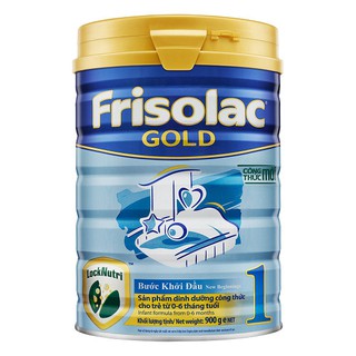 Sữa bột Frisolac Gold 1 900gr dành cho bé dưới 6 tháng tuổi