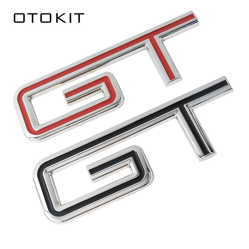 Nhãn Dán LOGO Xe Hơi 3D Meta Chrome GT Dành Cho BMW X6 X5 Ford Mustang Focus Mk 1 2 3 7