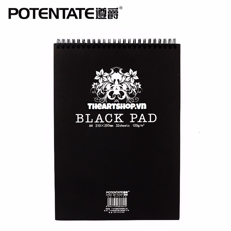 [THEARTSHOP] Sổ vẽ giấy đen POTENTATE - POTENTATE Black Paper Sketch Pad