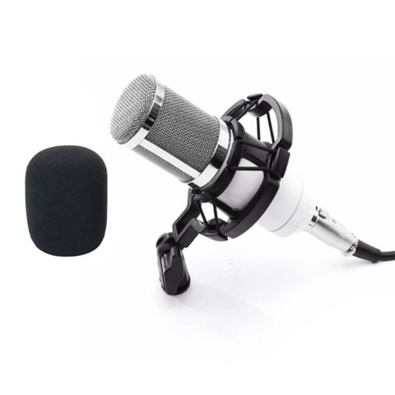 Micro zzz Thu Âm Kèm Giá Đỡ Chống Sốc + Cáp Nguồn 45db ± 1db