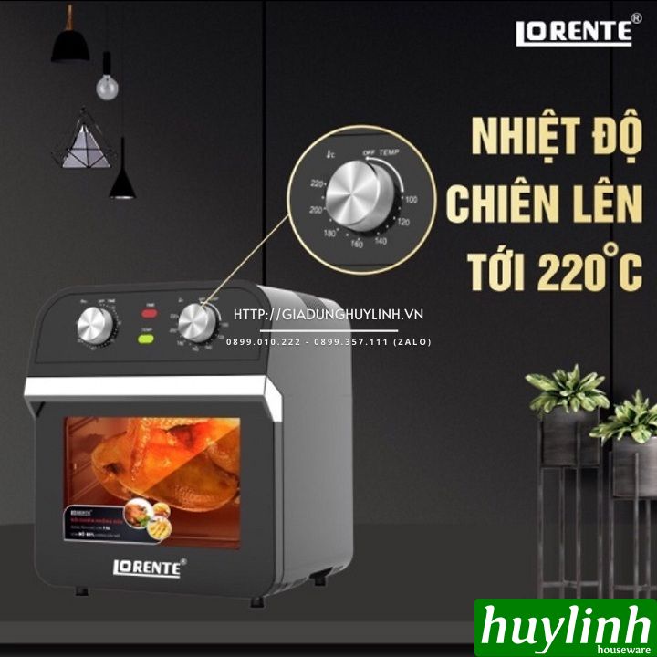 [Mã ELHAMS5 giảm 6% đơn 300K] Nồi chiên không dầu Lorente LT-1500 - 15 lít