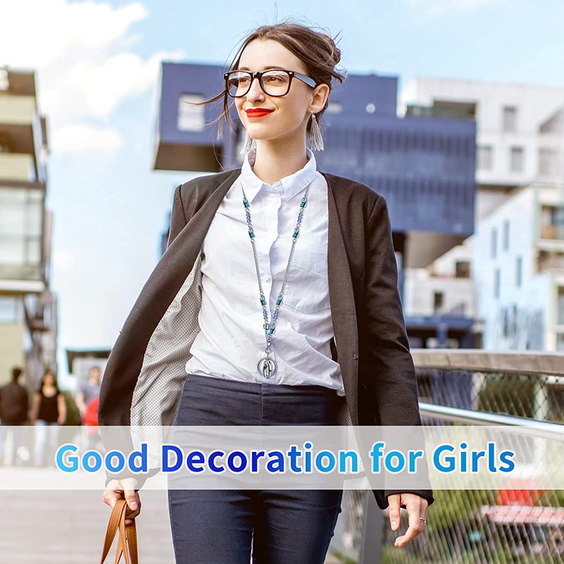 Set 3 Dây Đeo Thẻ id Đính Hạt Có Thể Thu Gọn Cho Nữ