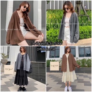 Áo khoác len cadigan chốt trên live