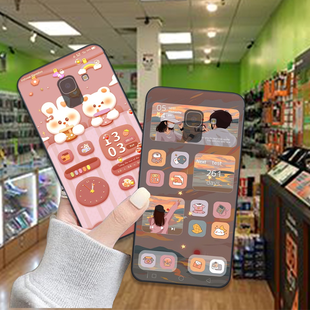 Ốp lưng Samsung J6 2018 / J6 Plus / J8 / J6+ bộ hình gấu , thỏ hồng cute dễ thương giá rẻ siêu bền