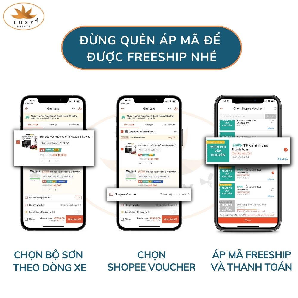 Sơn xóa vết xước xe ô tô Vinfast LuxA LUXYPAINTS, Bút tẩy xoá vết trầy xước sơn xe oto màu chuẩn CODE - LP01VILA