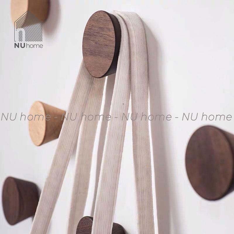 nuhome.vn | Móc gỗ treo đồ đơn giản hình nón phong cách tối giản trang trí mảng tường độc đáo