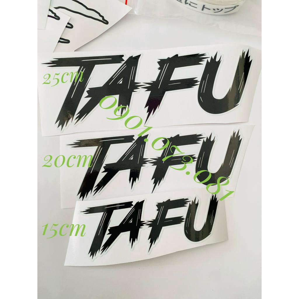Tem chữ Sticker TAFU nhiều size 2 dạng màu