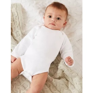 Body bé trai bé gái, bộ áo liền quần chip, bodysuit dài tay cộc tay ba lỗ sát nách hàng xuất dư xịn MÀU TRẮNG TRƠN