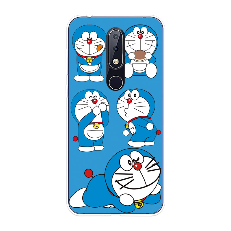 Ốp Lưng Nokia 6.1 7.1 Plus 8 8.1 X6 X7 TPU mềm Case Doraemon