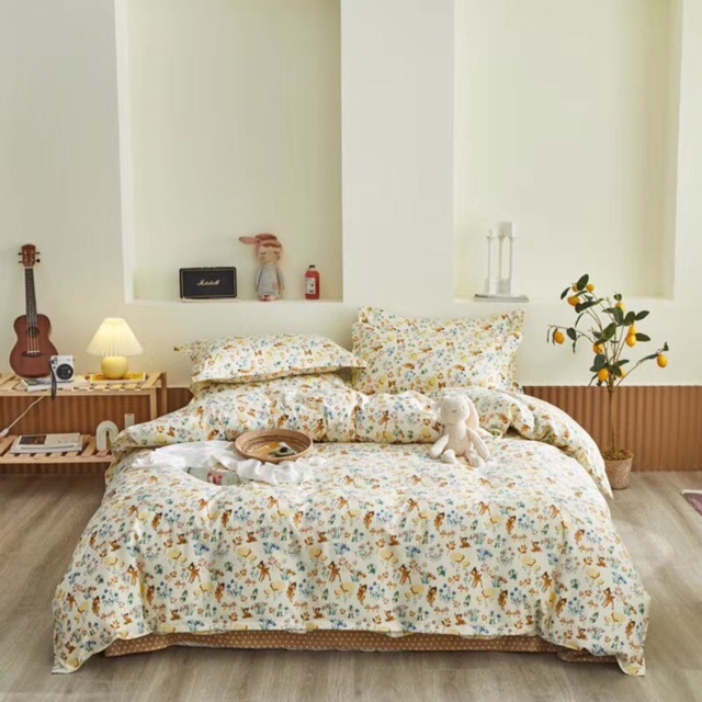 Set chăn ga gối cotton poly nhập khẩu