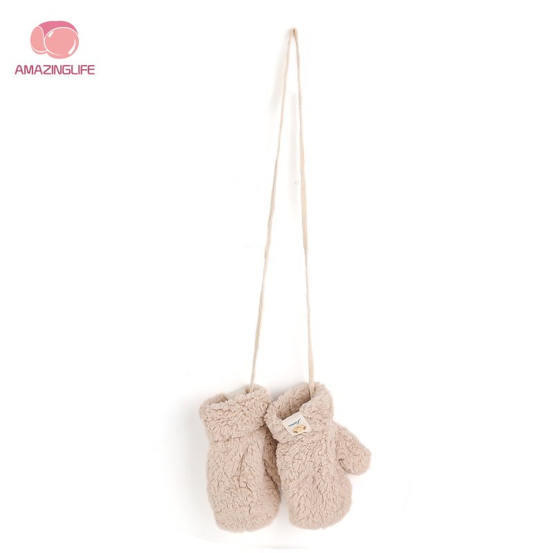 Găng Tay Hai Lớp Giữ Ấm Mùa Đông Chống Lạnh Hình Gấu Nhỏ Dễ Thương Cho Nữ