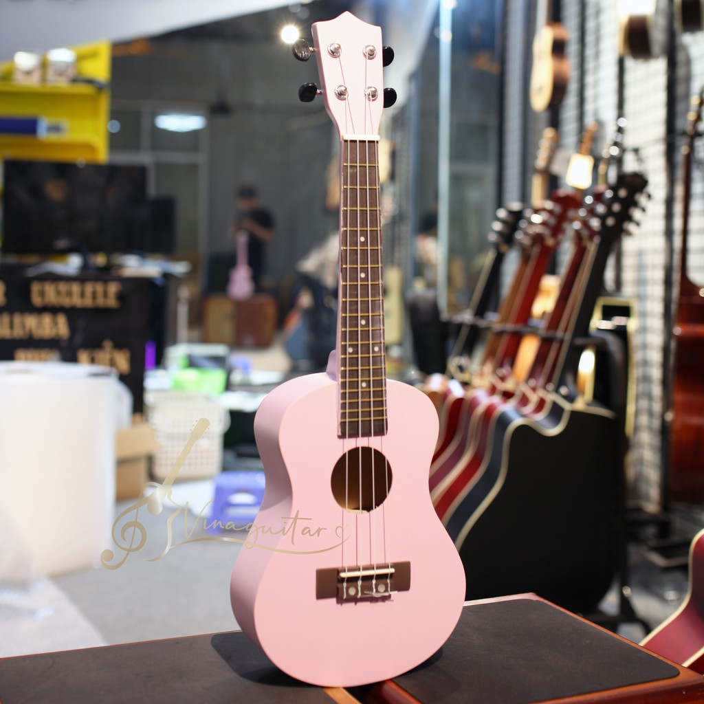 Đàn Ukulele Full Gỗ Sơn Màu Andrew M2C-T05 Soprano Concert Cần Gỗ- tặng full phụ kiện