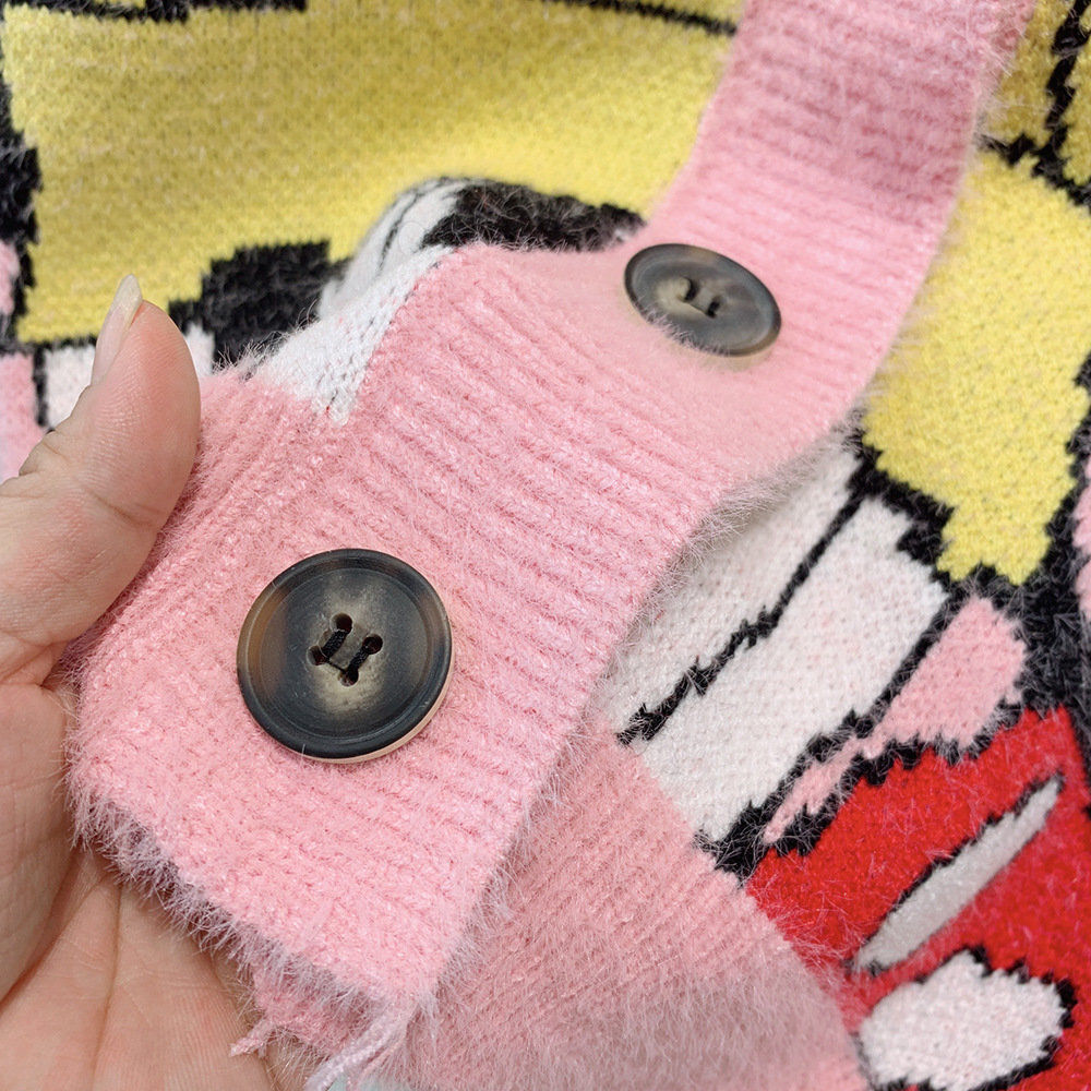 Áo khoác cardigan dệt kim phong cách Hàn Quốc xinh xắn thời trang dành cho bé gái