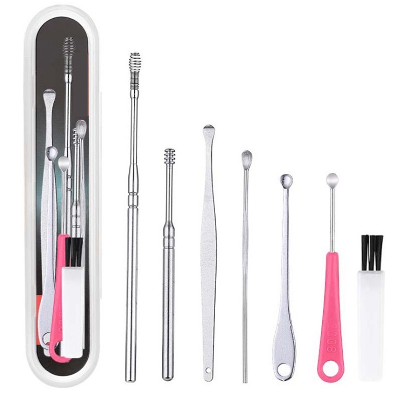 Set 6 / 7 Dụng Cụ Lấy Ráy Tai Bằng Thép Không Gỉ
