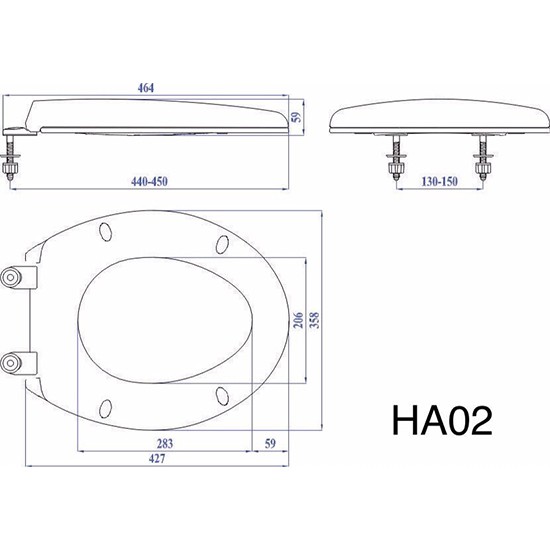 Nắp bàn cầu đa năng HA02, siêu bền, nhựa ABS, hàng Việt Nam chất lượng cao