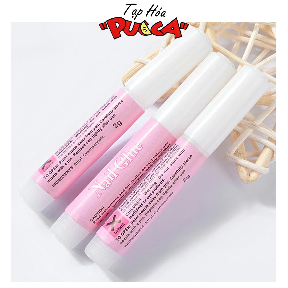 Set 5 - 10 lọ keo dán móng giả mini LADURA Nail Glue 2g