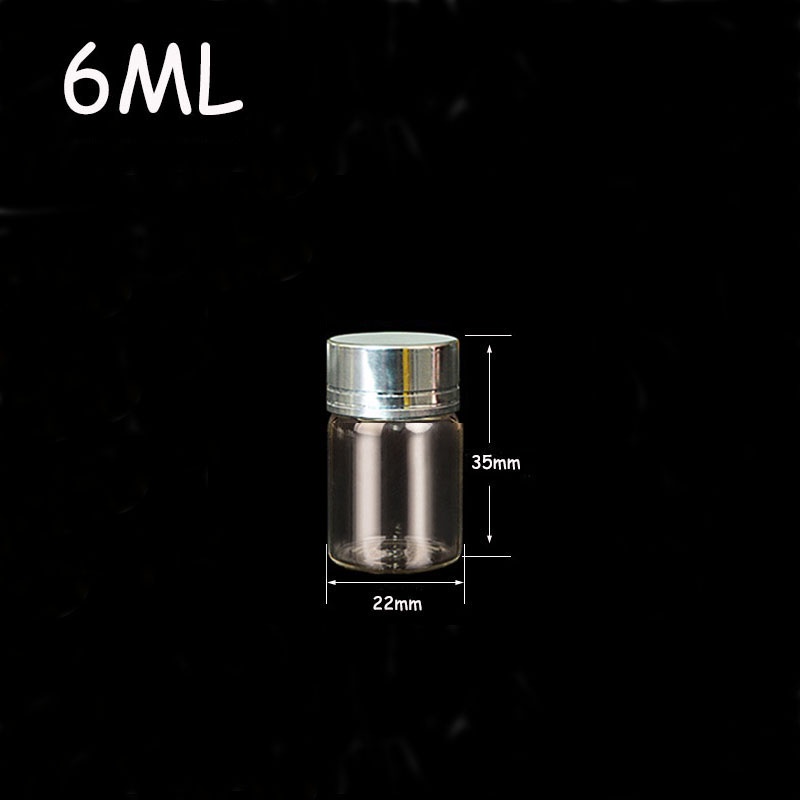 Lọ Thủy Tinh Mini Có Nắp Bằng Nhôm 5ml / 6ml / 7ml / 10ml / 14ml