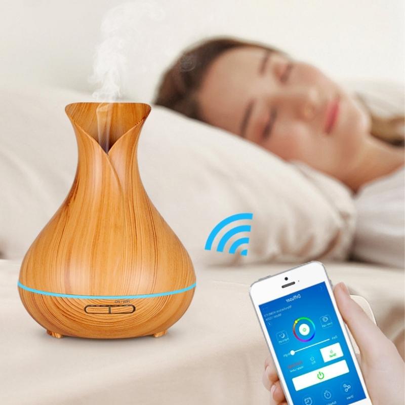Máy Khuếch Tán Tinh Dầu Phòng Ngủ Aroma Cao Cấp Máy Phun Sương Tinh Dầu Hoa Tulip Giúp Tỏa Hương Thơm Mát Và Đuổi Muỗi