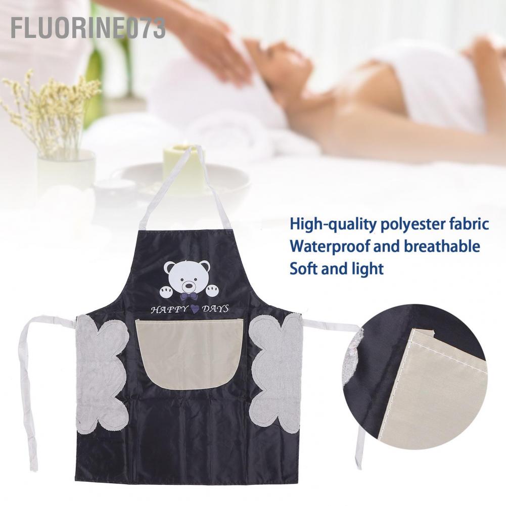 [Hàng mới về] Tạp dề polyester chống thấm nước thời trang có túi hỗ trợ làm móng tay/ nấu ăn