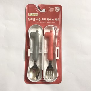 Bộ thìa dĩa inox chống gỉ cho bé tập ăn cao cấp